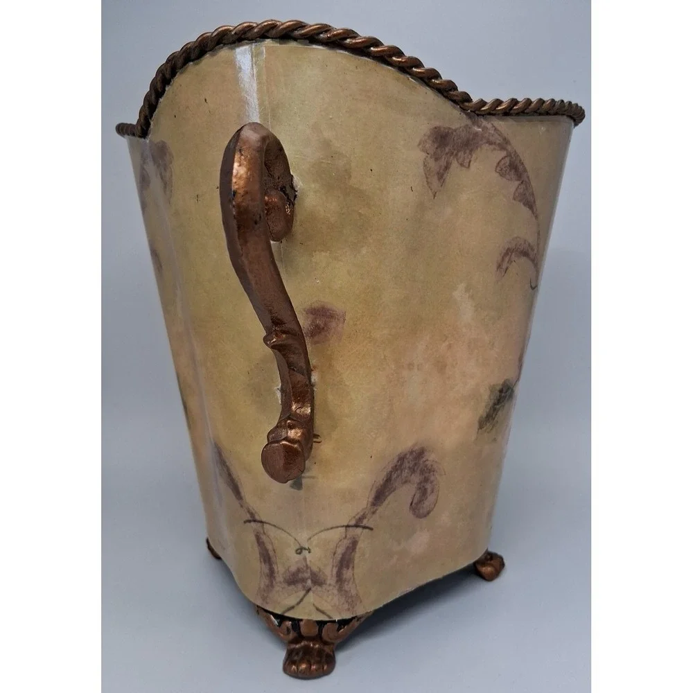 Vintage Style‎ Decorative Cache Pot with Handles and Grape Design